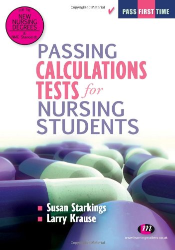 Beispielbild fr Passing Calculations Tests for Nursing Students zum Verkauf von Better World Books
