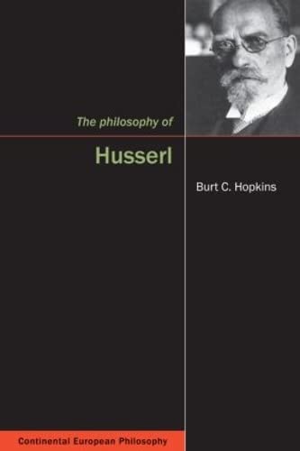 Stock image for The Philosophy of Husserl (Continental European Philosophy) for sale by Chiron Media