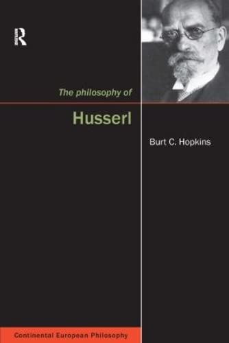 Stock image for THE PHILOSOPHY OF HUSSERL for sale by Revaluation Books