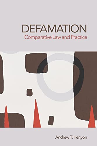 Imagen de archivo de Defamation: Comparative Law and Practice a la venta por Blackwell's