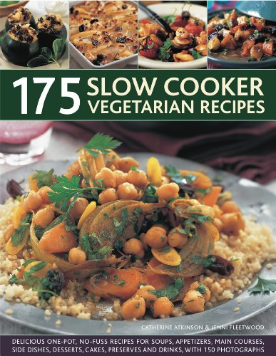 Imagen de archivo de 175 Slow Cooker Vegetarian Recipes: A collection of delicious slow-cooked one-pot recipes, including casseroles, stews, soups, puddings and desserts a la venta por Wonder Book