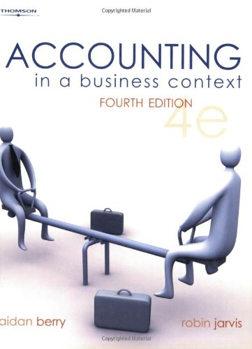 Beispielbild fr Accounting in A Business Context zum Verkauf von AwesomeBooks
