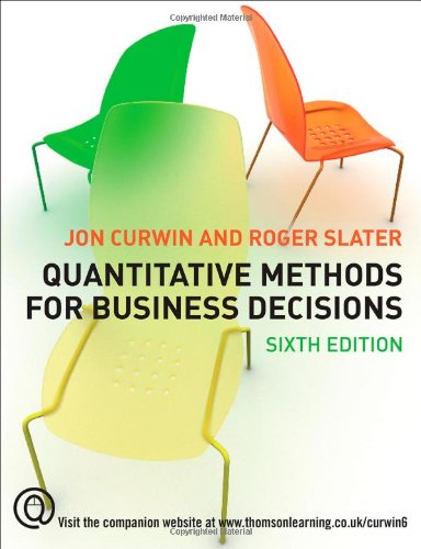 Imagen de archivo de Quantitative Methods for Business Decisions a la venta por WorldofBooks
