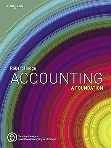 Accounting: A Foundation (9781844808052) by Hodge, Professor Robert