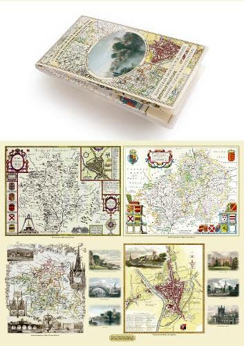 9781844918331: Worcestershire 1610 – 1836 – Fold Up Map that features a collection of Four Historic Maps, John Speed’s County Map 1610, Johan Blaeu’s County Map of ... (Historic English Counties Collection)