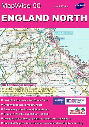 England North: All OS Landranger Maps of England North on CD (MapWise 50) (9781845000028) by [???]