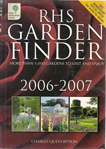 9781845250188: RHS Garden Finder 2006-2007: More Than 1,000 Gardens to Visit and Enjoy