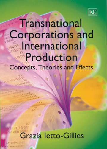 Stock image for Transnational Corporations And International Production: Concepts, Theories And Effects for sale by medimops