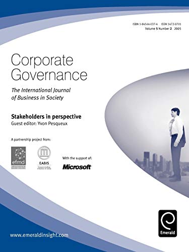 9781845440374: Stakeholders in Perspective (Corporate Governance. No. 2)