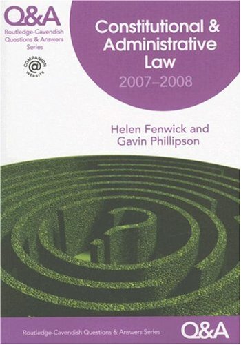 Stock image for Q&A Constitutional & Administrative Law 2007-2008 (Questions and Answers) for sale by WorldofBooks