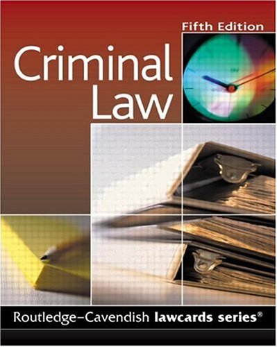 Beispielbild fr Cavendish: Criminal Lawcards zum Verkauf von WorldofBooks