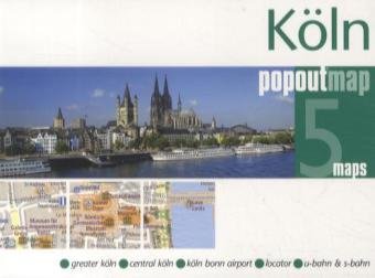 Köln Popout Map: Greater Köln, Central Köln, Köln Bonn Airport, Locator, U-Bahn & S-Bahn