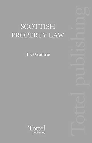Beispielbild fr Scottish Property Law zum Verkauf von AwesomeBooks