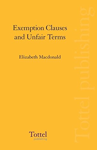 Beispielbild fr Exemption Clauses and Unfair Terms: Second Edition zum Verkauf von WorldofBooks