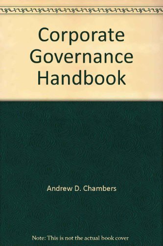 Imagen de archivo de Corporate Governance Handbook a la venta por WorldofBooks