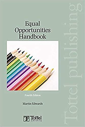 Stock image for Equal Opportunities Handbook: Employment Law and HR Practice for sale by Reuseabook