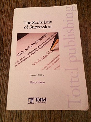 Beispielbild fr The Scots Law of Succession zum Verkauf von WorldofBooks