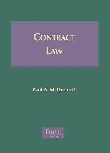 9781845923648: Contract Law