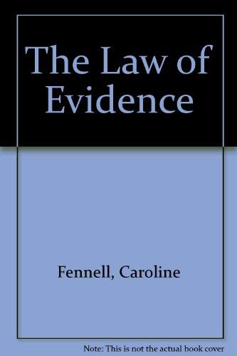Stock image for The Law of Evidence for sale by Tall Stories BA