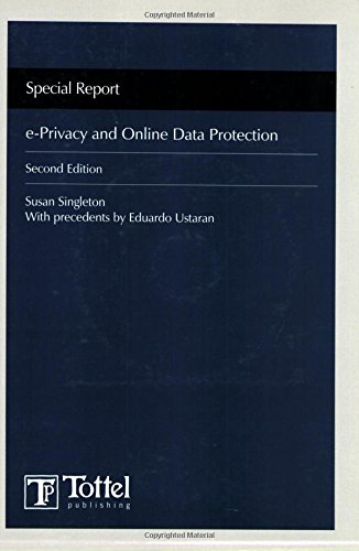 9781845924492: E-privacy and Online Data Protection: Special Report