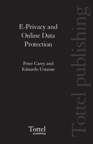 E-privacy and Online Data Protection (9781845926168) by Unknown Author