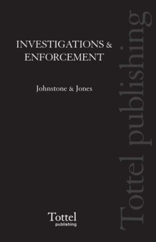 Investigations and Enforcement (9781845927295) by Johnstone, Peter; Jones, Richard