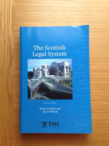 Stock image for Scottish Legal System for sale by AwesomeBooks