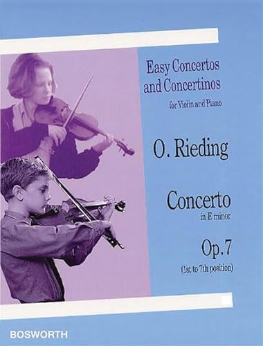 Stock image for Oskar Rieding: Concerto In E Minor (Violin/Piano) (Easy Concertos and Concertinos for Violin and Piano) for sale by Book Deals
