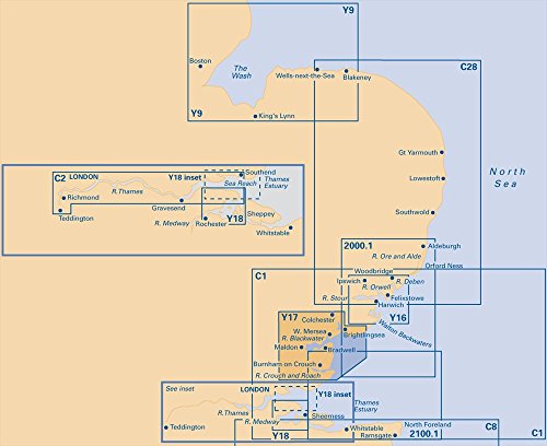 9781846234170: Imray Chart Y17: The Rivers Colne, Blackwater, Crouch and Roach