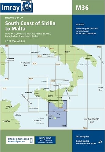 Beispielbild fr M36 South Coast of Sicily and Malta (Imray M Chart) zum Verkauf von Monster Bookshop