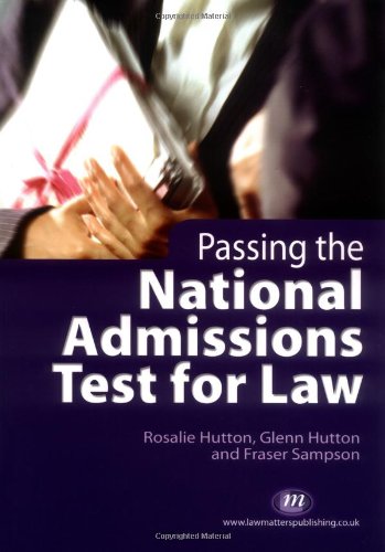 Passing the National Admissions Test for Law (9781846410017) by Hutton, Rosalie; Hutton, Glenn; Sampson, Fraser
