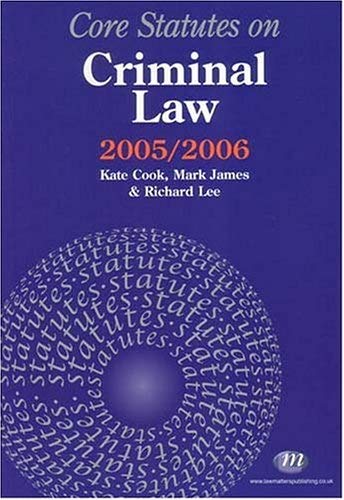 Beispielbild fr Core Statutes on Criminal Law zum Verkauf von Anybook.com