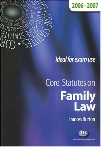 Beispielbild fr Core Statutes on Family Law zum Verkauf von Anybook.com