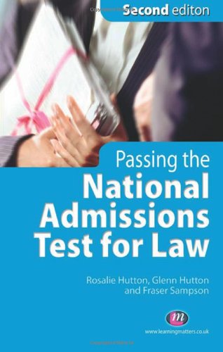 9781846410550: Passing the National Admissions Test for Law (LNAT) (Student Guides to University Entrance Series)