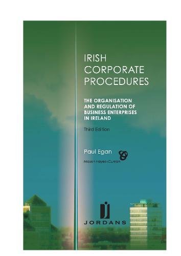 Irish Corporate Procedures: Third Edition (9781846610639) by Egan, Paul