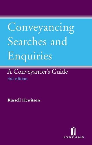 Beispielbild fr Conveyancing Searches and Enquiries: A Conveyancer's Guide zum Verkauf von WorldofBooks