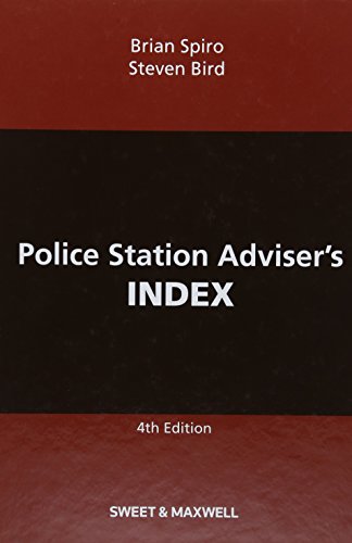 Stock image for Police Station Adviser's Index for sale by Better World Books Ltd