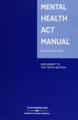 Mental Health Act Manual (9781847030320) by Richard Jones