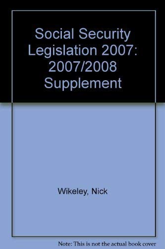 Social Security Legislation (9781847032577) by Nick Wikeley