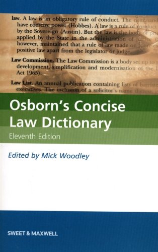 Beispielbild fr Osborn's Concise Law Dictionary zum Verkauf von WorldofBooks