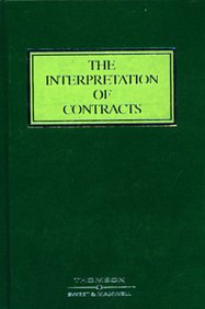 9781847033550: The Interpretation of Contracts