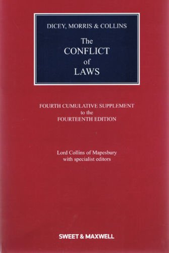 9781847034618: Dicey, Morris and Collins on the Conflict of Laws