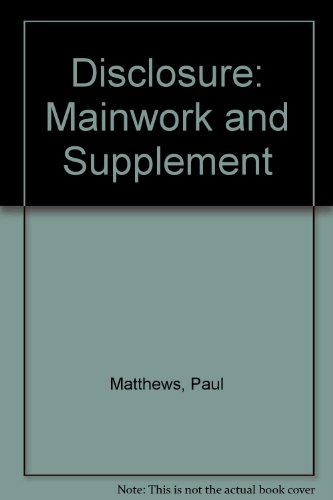 Disclosure (Mainwork & Supplement) (9781847034694) by Matthews, Paul; QC, Hodge M Malek