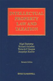 Imagen de archivo de Intellectual Property Law and Taxation a la venta por AwesomeBooks