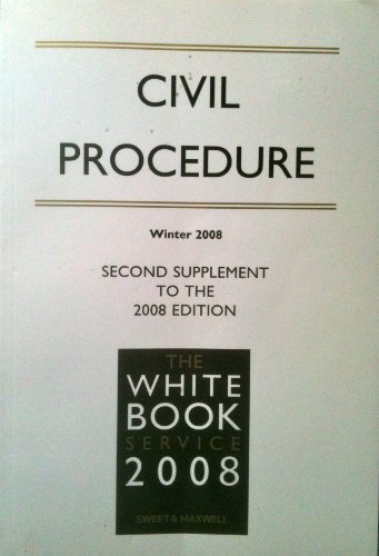 9781847035158: Civil Procedure, Second Supplement to the 2008 Edition