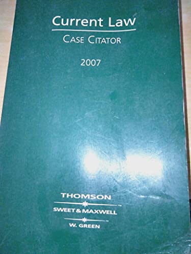 Stock image for Current Law (Current Law: Case Citator) for sale by WorldofBooks