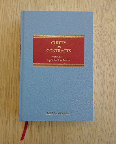 Imagen de archivo de CHITTY ON CONTRACTS VOLUME 2, Specific Contracts a la venta por J J Basset Books, bassettbooks, bookfarm.co.uk