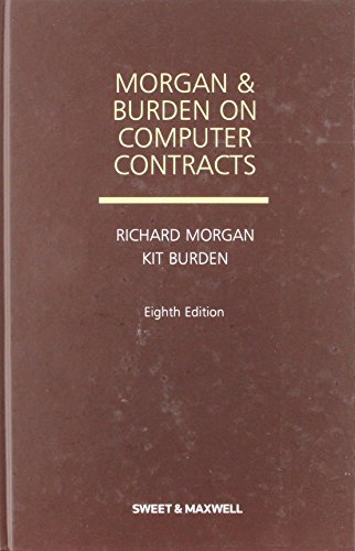 Imagen de archivo de Morgan and Burden on Computer Contracts a la venta por Books Puddle