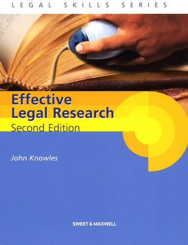 Beispielbild fr Effective Legal Research zum Verkauf von WorldofBooks