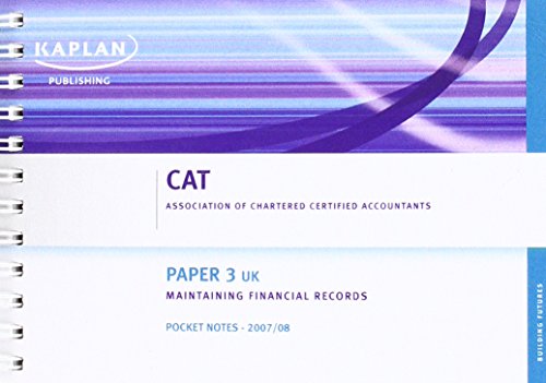 9781847103888: (UK) Maintaining Financial Records - Pocket Notes: Paper 3